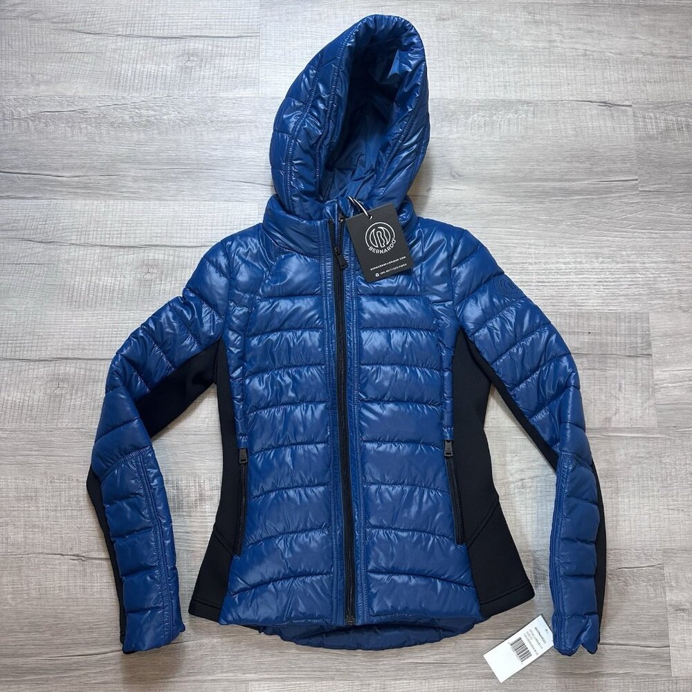 Bernardo Super Swift Puffer Coat Womens Sz XS Hooded Pockets Packable EcoPlume